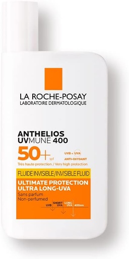 [3337875797597] La Roche-Posay Anthelios UVMune 400 Fluido Invisible FPS 50+ – Protector Solar Facial – 50 ml